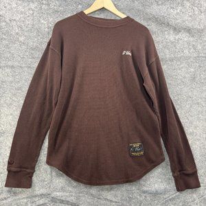 G Unit Shirt Mens L Brown Thermal Waffle Knit VTG Y2K 50 Cent Hip Hop Streetwear
